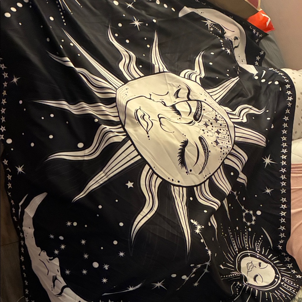Amazon Black and White Celestial Tapestry